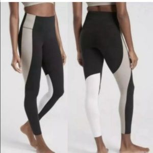 Athletes Asymmetrical Color Block Yoga Pants